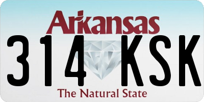 AR license plate 314KSK