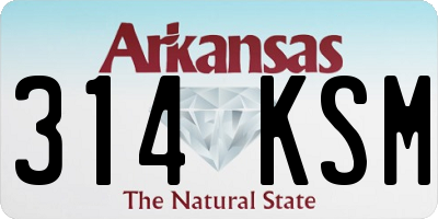 AR license plate 314KSM
