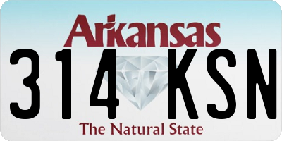 AR license plate 314KSN