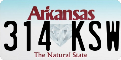 AR license plate 314KSW
