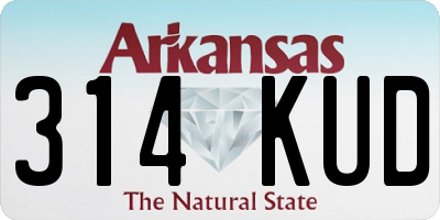 AR license plate 314KUD