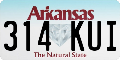 AR license plate 314KUI