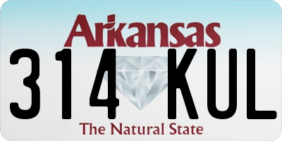 AR license plate 314KUL