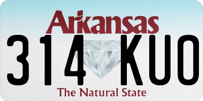 AR license plate 314KUO