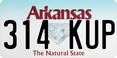 AR license plate 314KUP