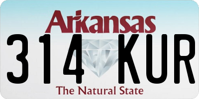 AR license plate 314KUR