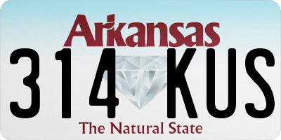 AR license plate 314KUS