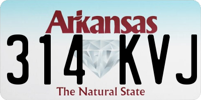 AR license plate 314KVJ