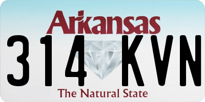 AR license plate 314KVN