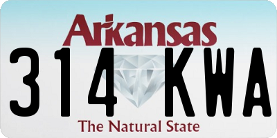 AR license plate 314KWA