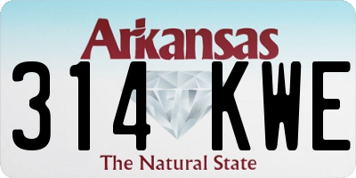 AR license plate 314KWE