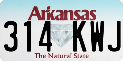 AR license plate 314KWJ