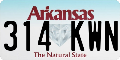 AR license plate 314KWN