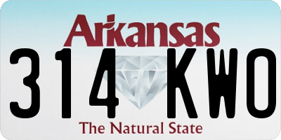 AR license plate 314KWO