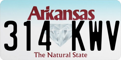AR license plate 314KWV