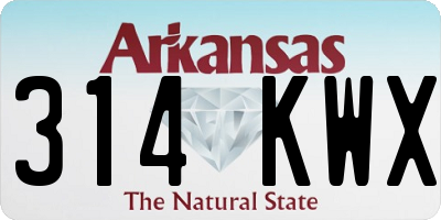 AR license plate 314KWX
