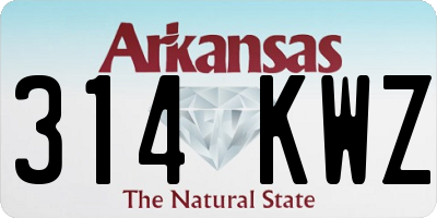 AR license plate 314KWZ