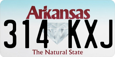 AR license plate 314KXJ