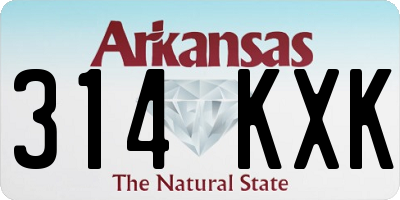 AR license plate 314KXK