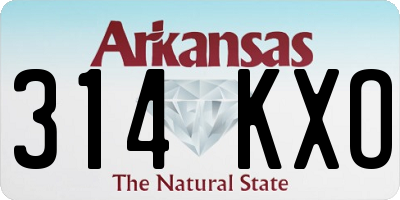 AR license plate 314KXO