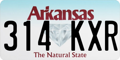 AR license plate 314KXR