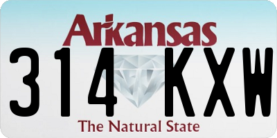 AR license plate 314KXW