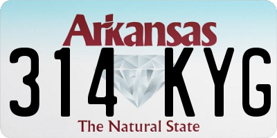 AR license plate 314KYG