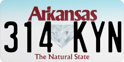 AR license plate 314KYN