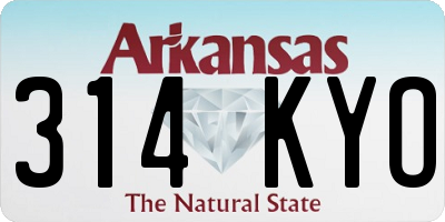 AR license plate 314KYO