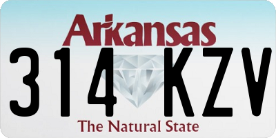 AR license plate 314KZV
