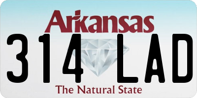 AR license plate 314LAD