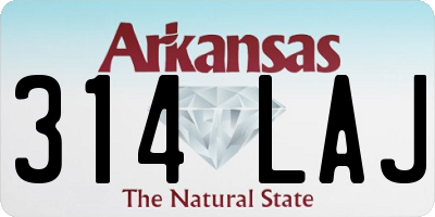 AR license plate 314LAJ