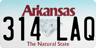 AR license plate 314LAQ