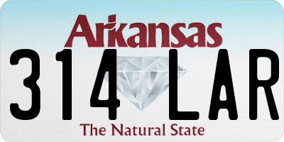 AR license plate 314LAR