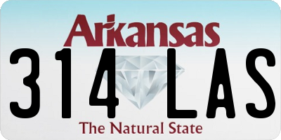 AR license plate 314LAS