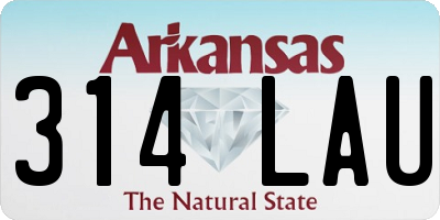 AR license plate 314LAU