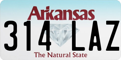 AR license plate 314LAZ