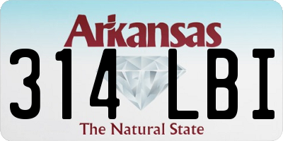 AR license plate 314LBI