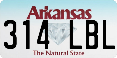AR license plate 314LBL