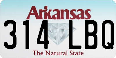 AR license plate 314LBQ
