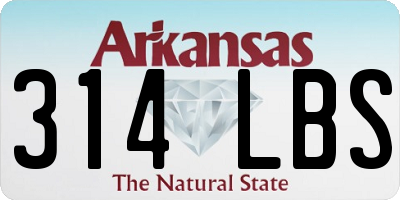 AR license plate 314LBS