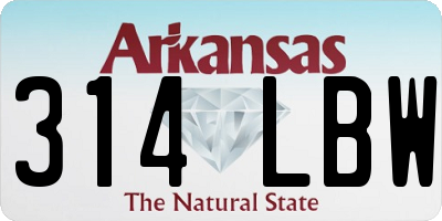 AR license plate 314LBW
