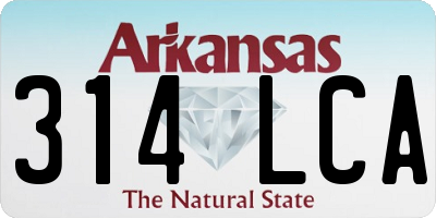 AR license plate 314LCA