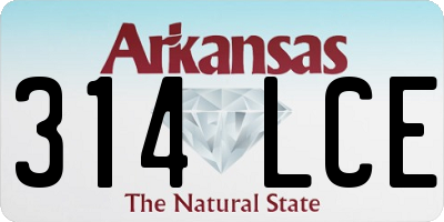 AR license plate 314LCE