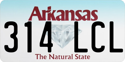 AR license plate 314LCL