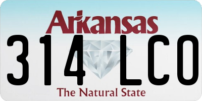 AR license plate 314LCO