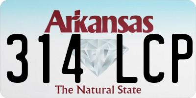 AR license plate 314LCP