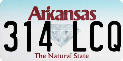 AR license plate 314LCQ