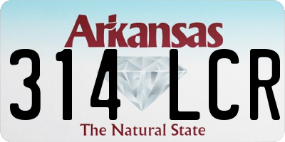 AR license plate 314LCR