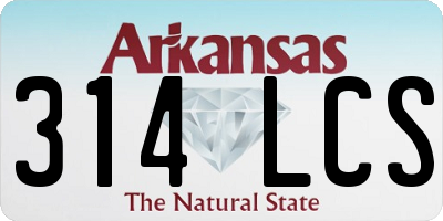 AR license plate 314LCS